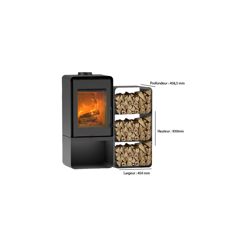 Domino-Holzofen mit Holzlager und 3-Ebenen-Modul – 8,5 kW — Foto 5
