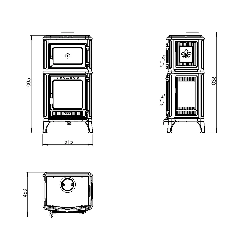 Holzofen mit Fusio-Ofen – 7 kW — Foto 3